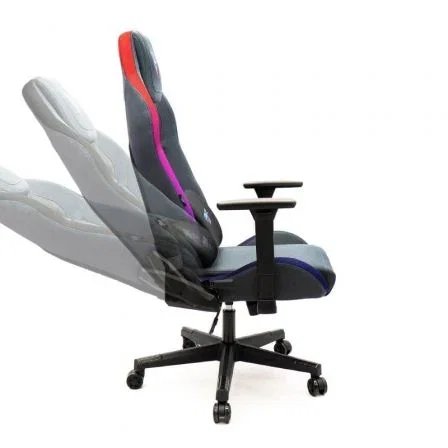 Stinger By Woxter Silla Gaming Stinger Station Elite RGB - Diseño Racing con Luces LED RGB App, Reposabrazos 2D, Inclinable, Azul y Rosa